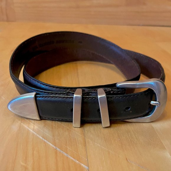 Oil Tanned Cowhide Leather Belt Dark Brown (40) - Picture 1 of 4